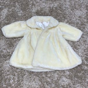 Girl’s Faux Fur Coat - Size 2 w/ Little Purse
